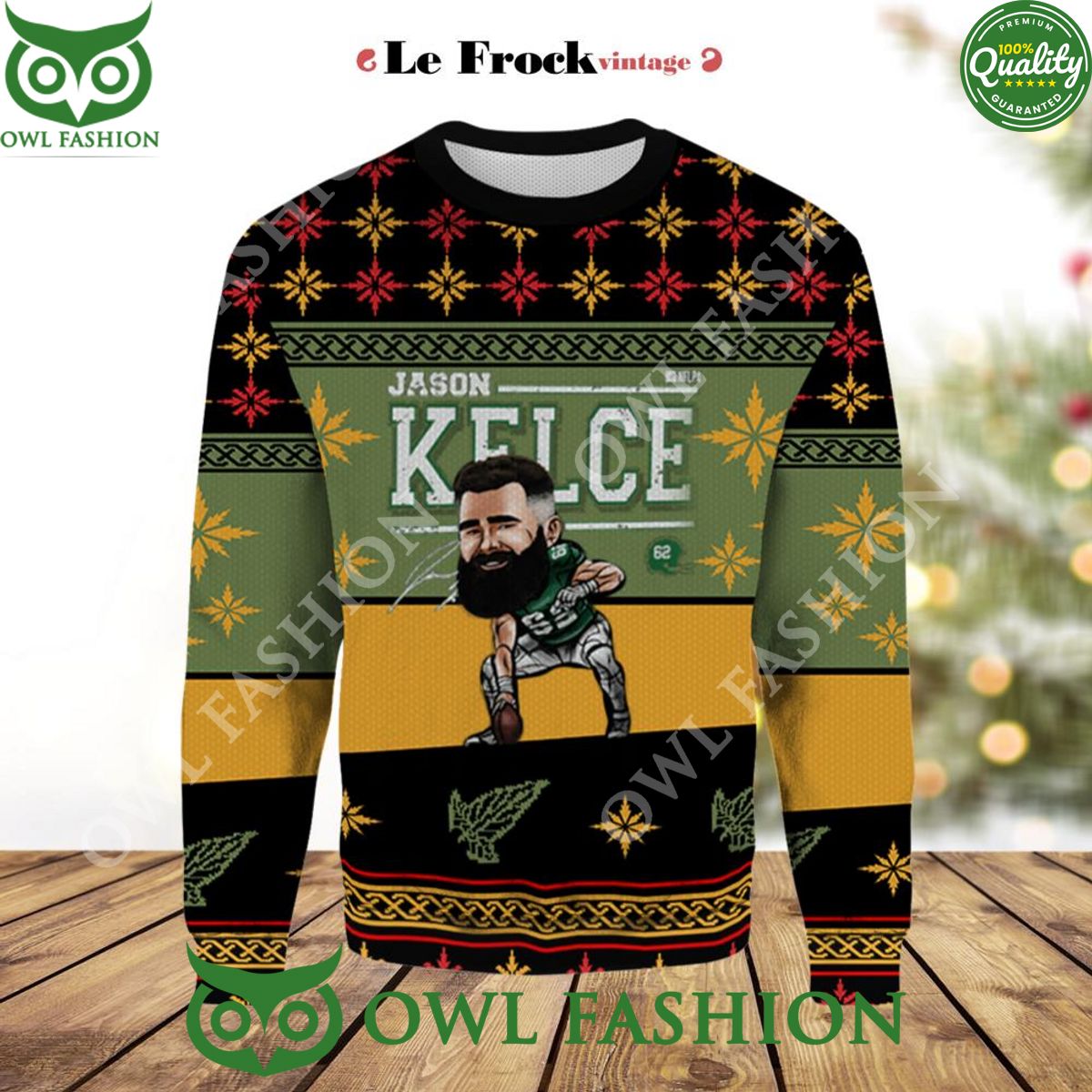 Jason Kelce Philadelphia Cartoon Premium Ugly - Adult & Kids T-Shirts, Sweatshirts & Hoodies apparel design preview 1