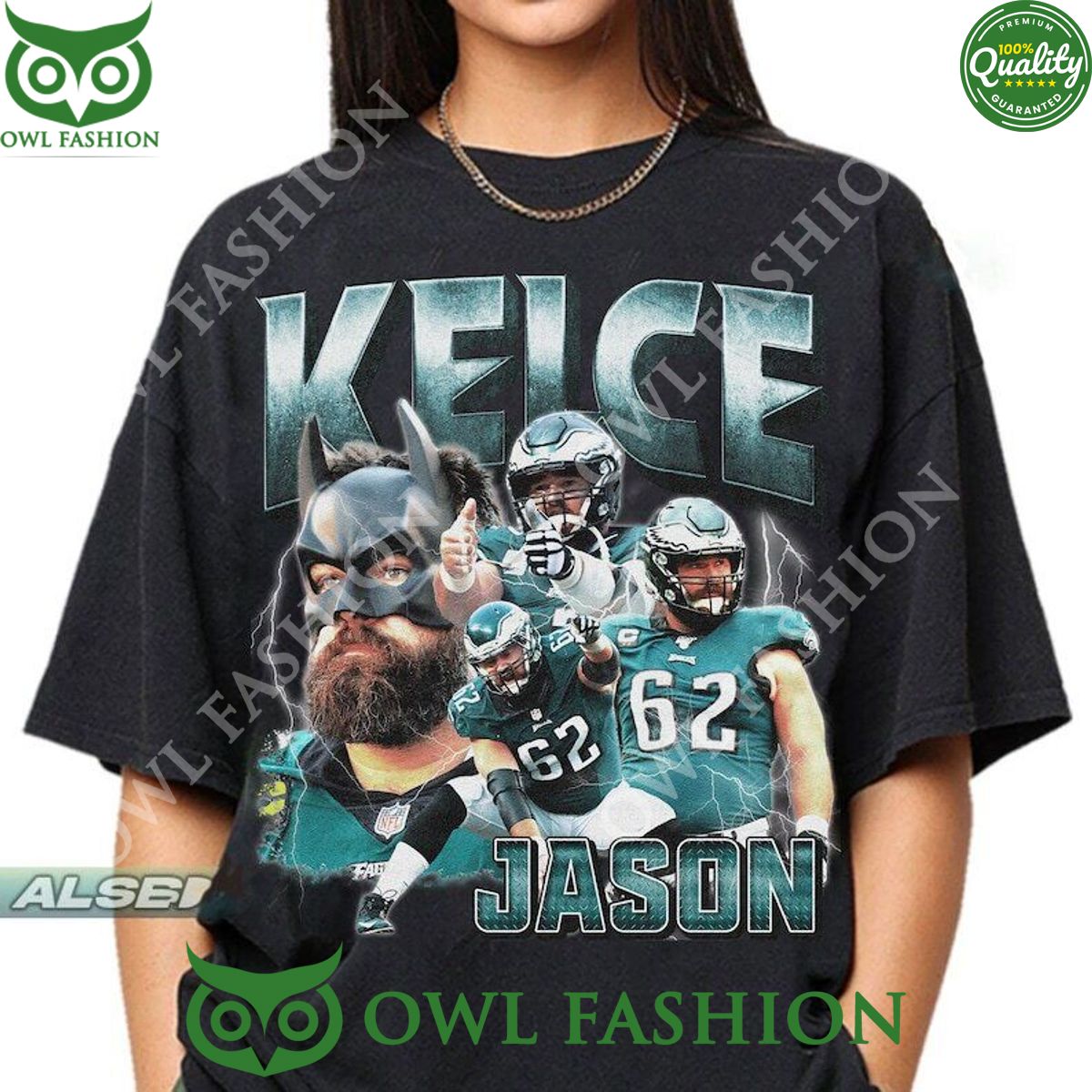 Jason Kelce Vintage 90S Center Homage Retro Classic - Adult & Kids T-Shirts, Sweatshirts & Hoodies apparel design preview 1