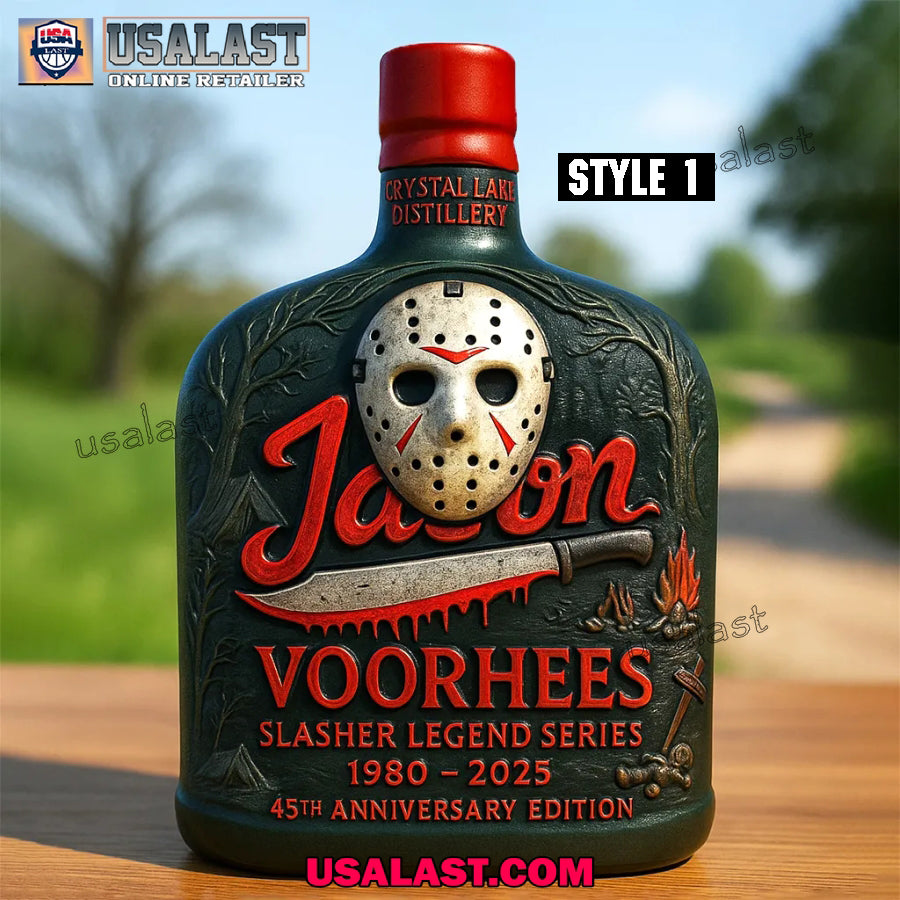 Jason Voorhees Halloween 2025 Whisky Bottle - Adult & Kids T-Shirts, Sweatshirts & Hoodies apparel design preview 1