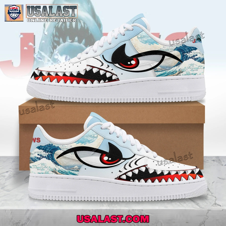 Jaws 50th Anniversary Celebration Air Force Sneakers - Adult & Kids T-Shirts, Sweatshirts & Hoodies apparel design preview 1
