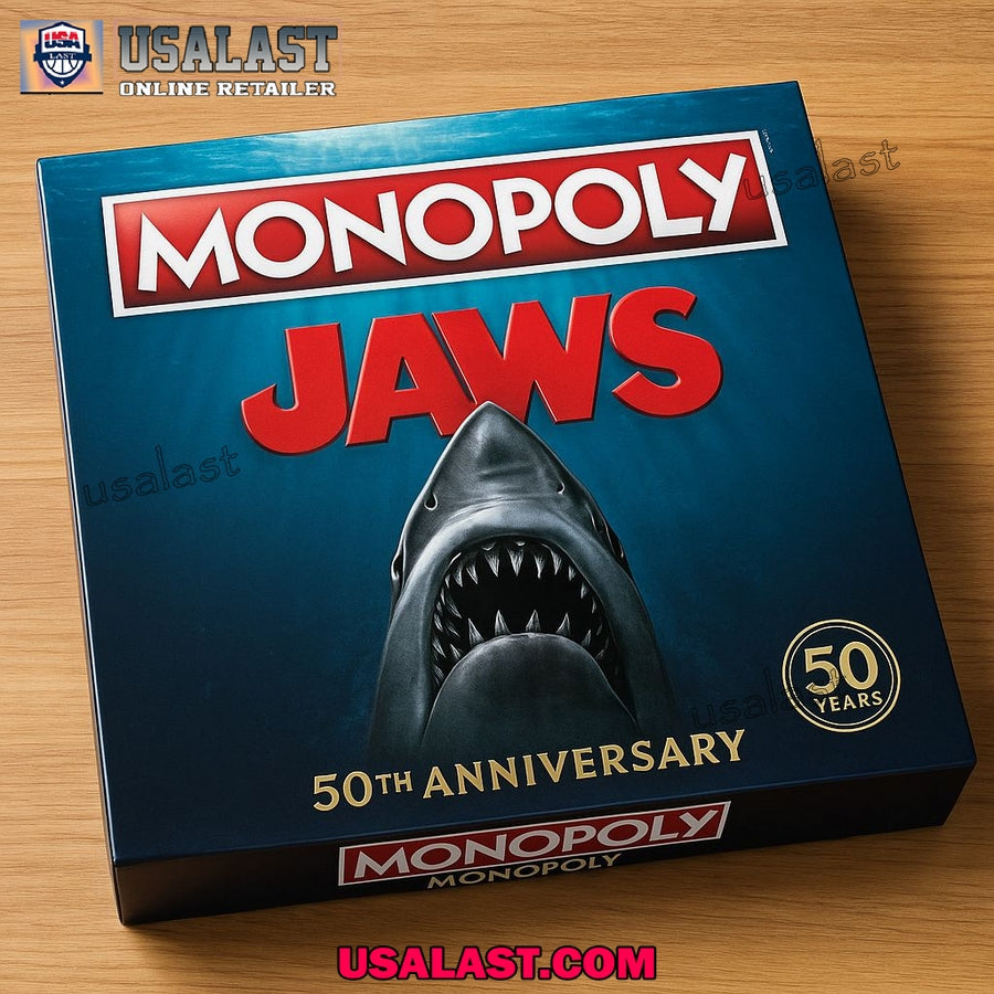 Jaws 50th Anniversary Edition Monopoly Board Game - Adult & Kids T-Shirts, Sweatshirts & Hoodies apparel design preview 1