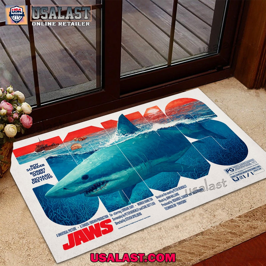 Jaws Movie 45th Anniversary Foldable Doormat - Adult & Kids T-Shirts, Sweatshirts & Hoodies apparel design preview 1