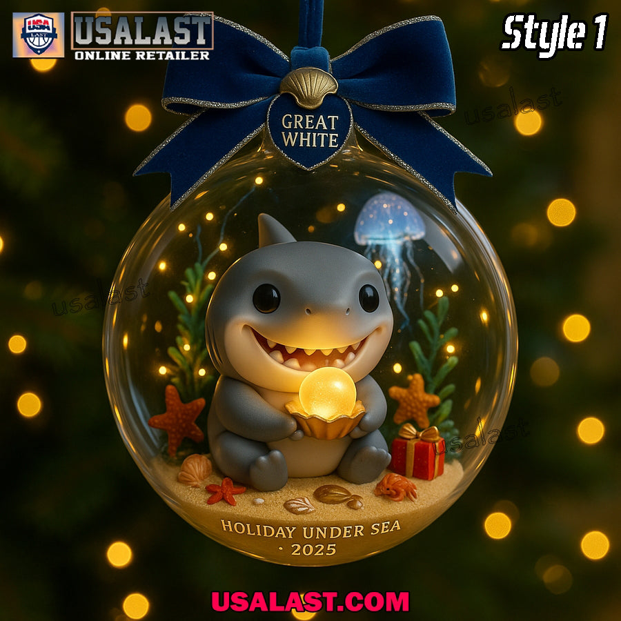 Jaws Movie Christmas Ornament 2025 - Adult & Kids T-Shirts, Sweatshirts & Hoodies apparel design preview 1