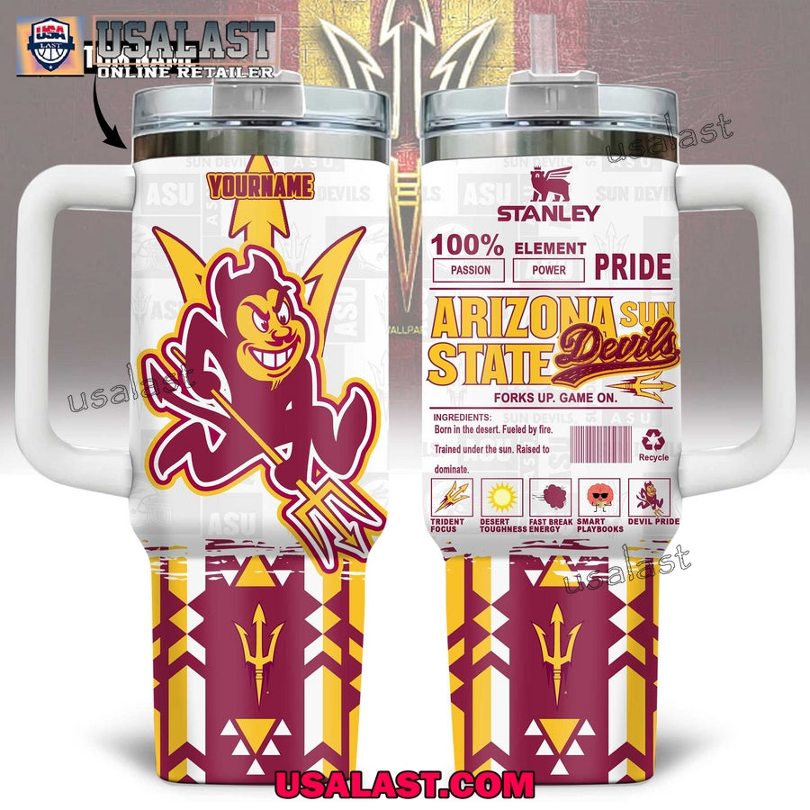 Arizona State Sun Devils Custom Name 40oz Tumbler Cup - Adult & Kids T-Shirts, Sweatshirts & Hoodies apparel design preview 1