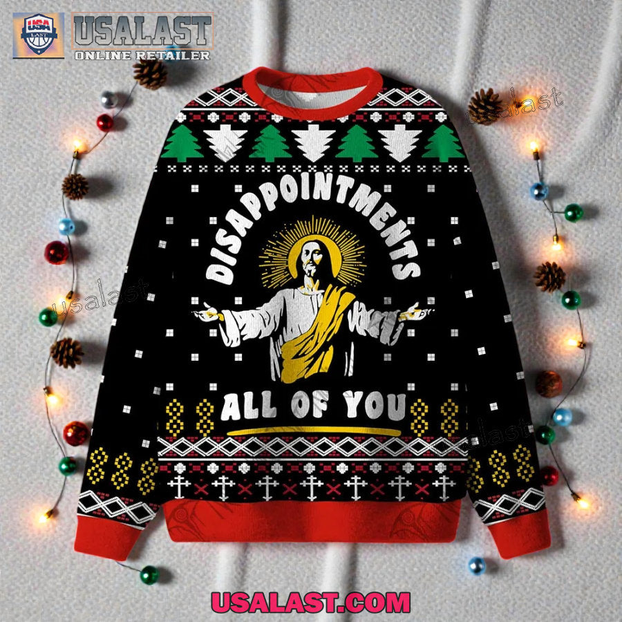 Jesus Disappointment All Of You Ugly Christmas - Adult & Kids T-Shirts, Sweatshirts & Hoodies apparel design preview 1