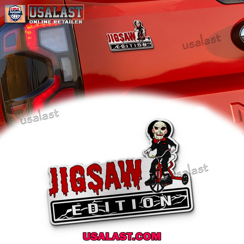 Jig Saw Edition Halloween Car Emblem Sticker - Adult & Kids T-Shirts, Sweatshirts & Hoodies apparel design preview 1
