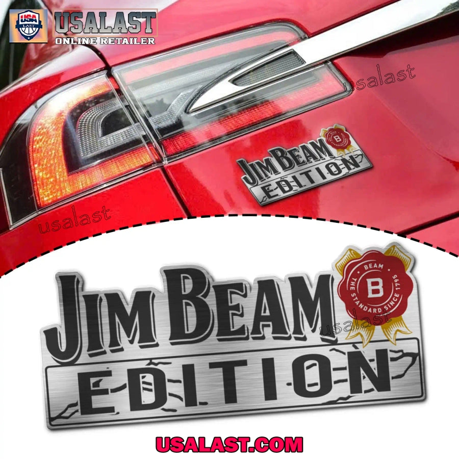 Jim Beam Edition Custom 3D Car Badge Sticker - Adult & Kids T-Shirts, Sweatshirts & Hoodies apparel design preview 1