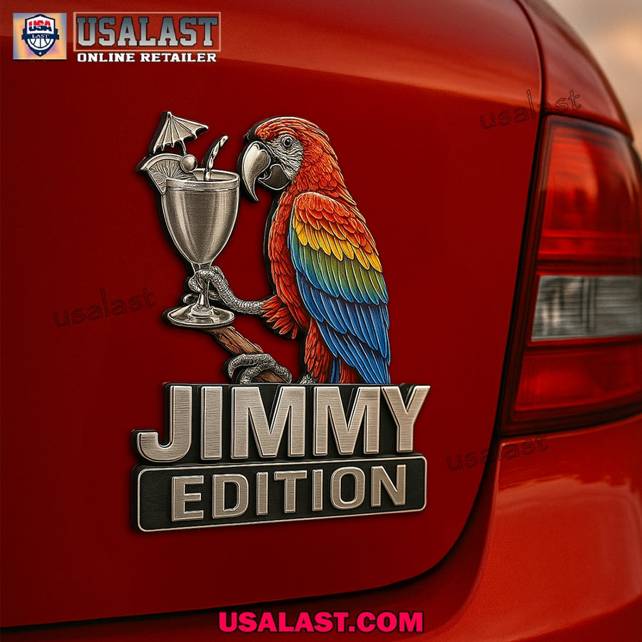 Jimmy Buffett Edition Custom 3D Car Badge Sticker - Adult & Kids T-Shirts, Sweatshirts & Hoodies apparel design preview 1