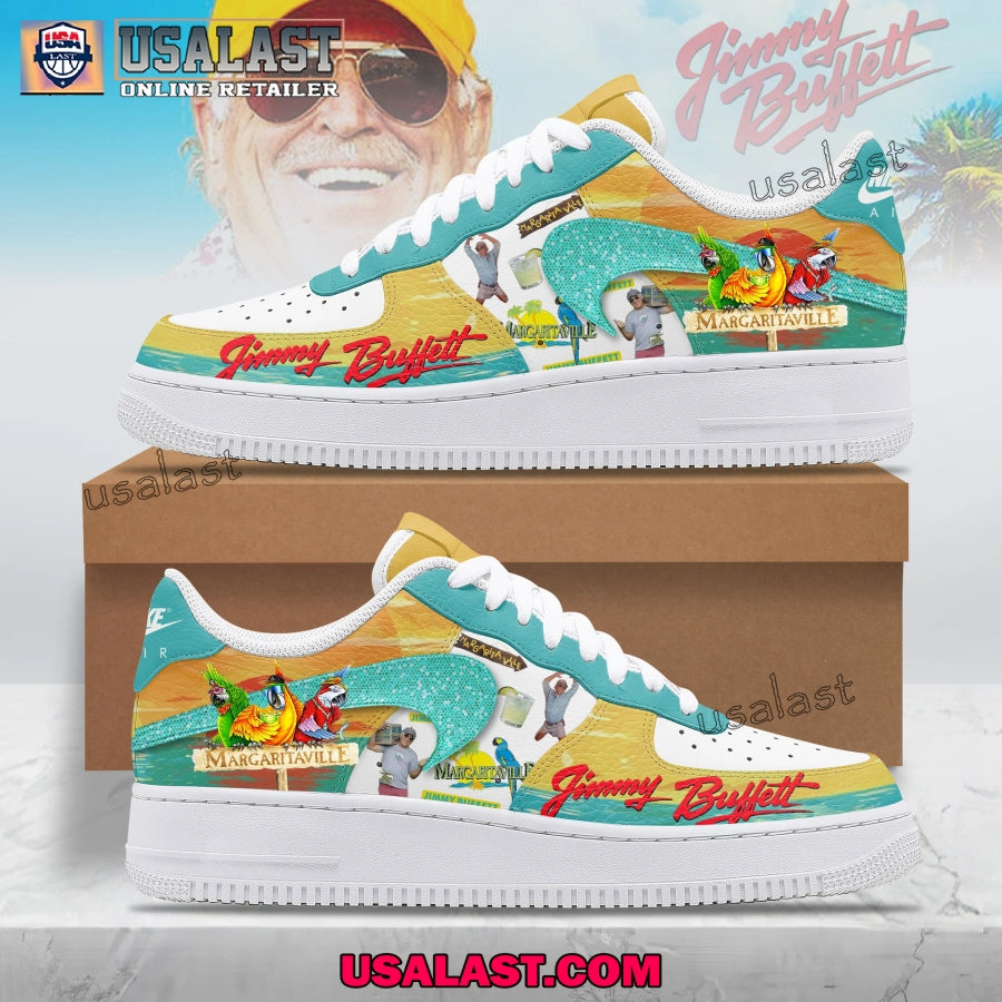 Jimmy Buffett Margaritaville Custom Air Force Shoes - Adult & Kids T-Shirts, Sweatshirts & Hoodies apparel design preview 1