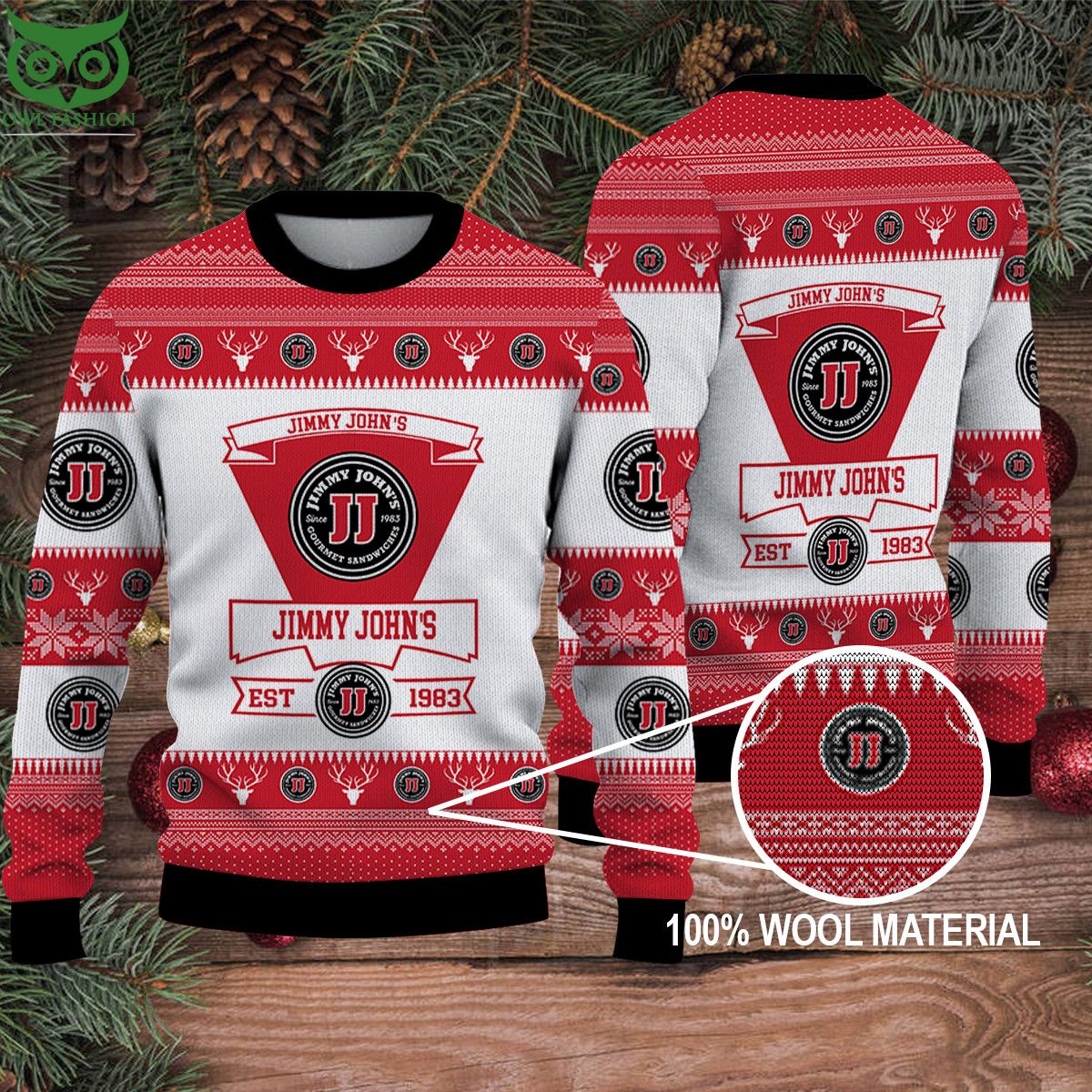 Jimmy John'S Hot Ugly Sweater - Adult & Kids T-Shirts, Sweatshirts & Hoodies apparel design preview 1