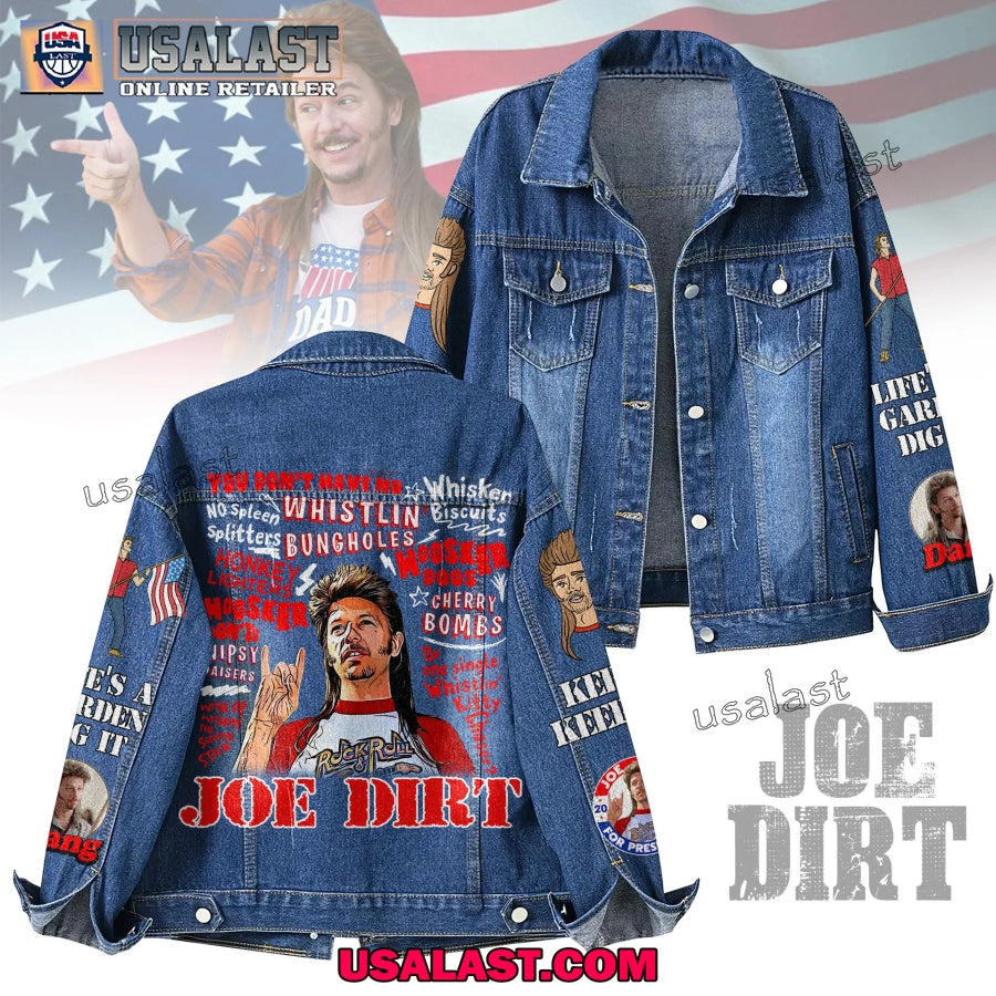 Joe Dirt Comedy Film Denim Jacket - Adult & Kids T-Shirts, Sweatshirts & Hoodies apparel design preview 1