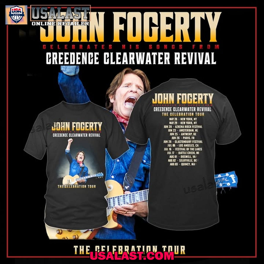 John Fogerty The Celebration Tour 2025 - Adult & Kids T-Shirts, Sweatshirts & Hoodies apparel design preview 1