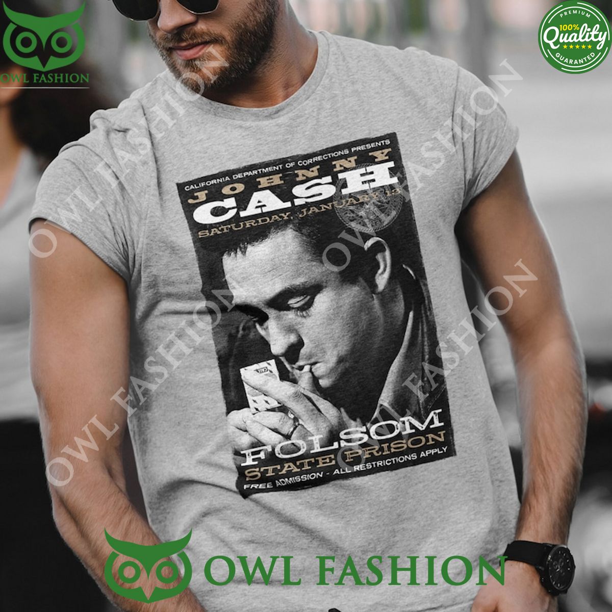 Johnny Cash Folsom State Prison Inspired - Adult & Kids T-Shirts, Sweatshirts & Hoodies apparel design preview 1