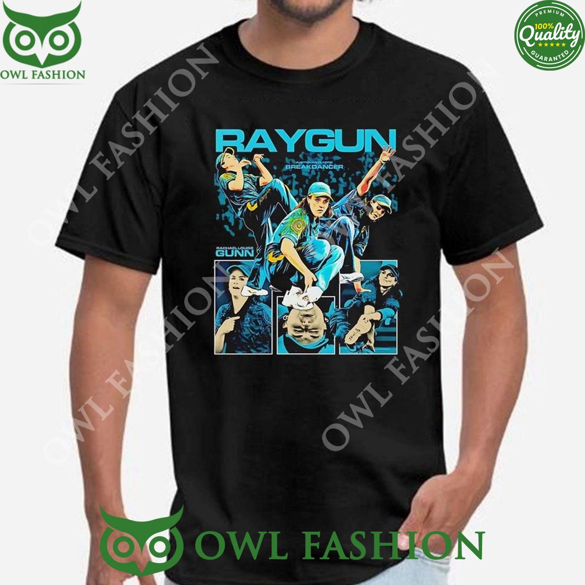Australian Olympic Breakdancer Raygun Poster 2024 - Adult & Kids T-Shirts, Sweatshirts & Hoodies apparel design preview 1