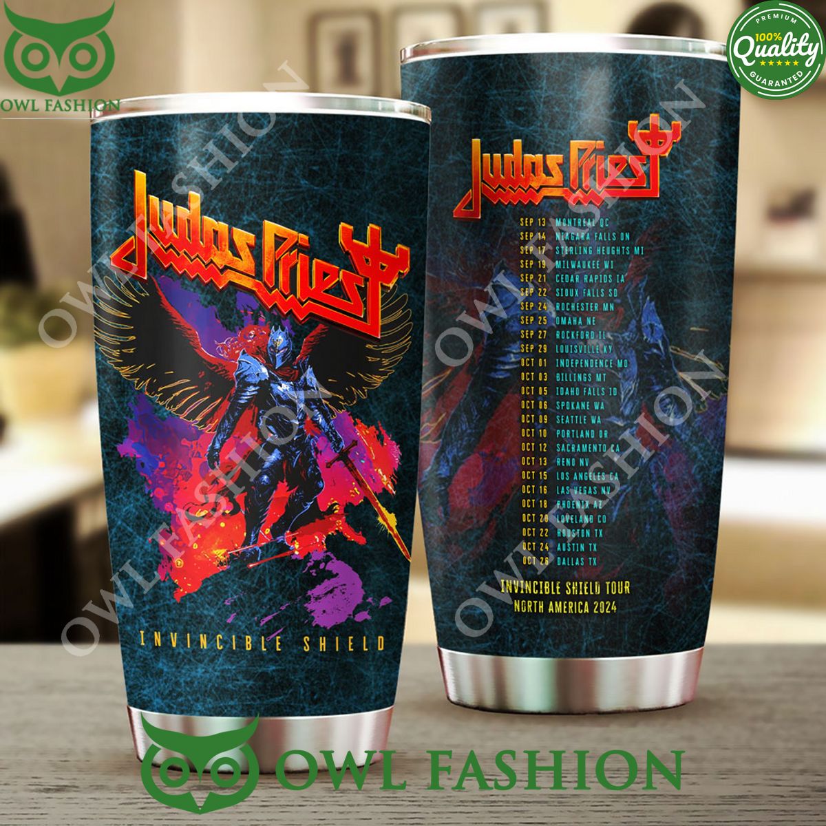 Judas Priest Band Invincible Shield Tumbler Cup - Adult & Kids T-Shirts, Sweatshirts & Hoodies apparel design preview 1