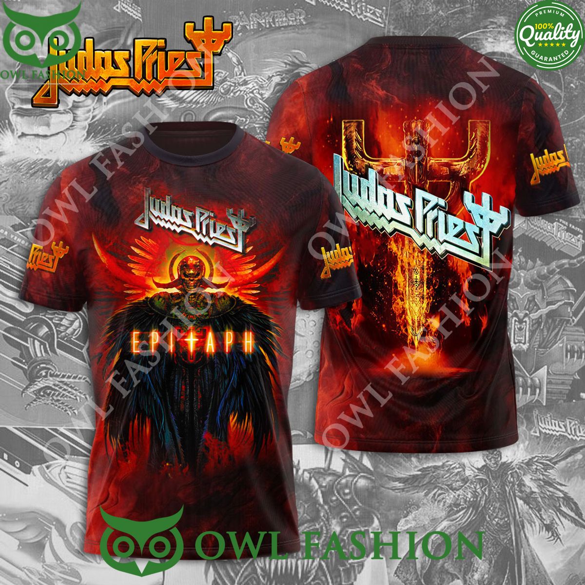 Judas Priest Epitaph Live Album 3D - Adult & Kids T-Shirts, Sweatshirts & Hoodies apparel design preview 1