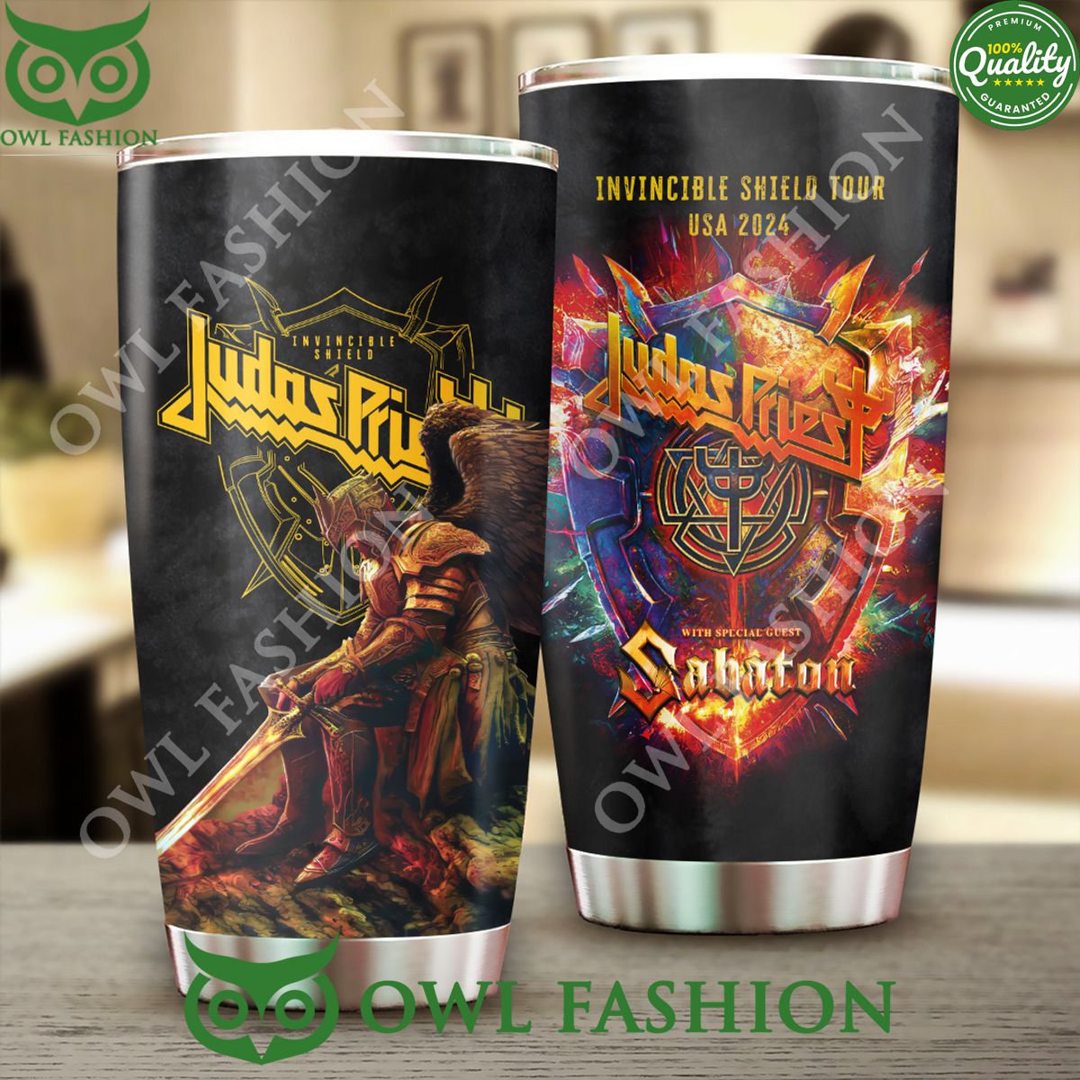 Judas Priest Invincible Shield Tour USA 2024 Tumbler - Adult & Kids T-Shirts, Sweatshirts & Hoodies apparel design preview 1