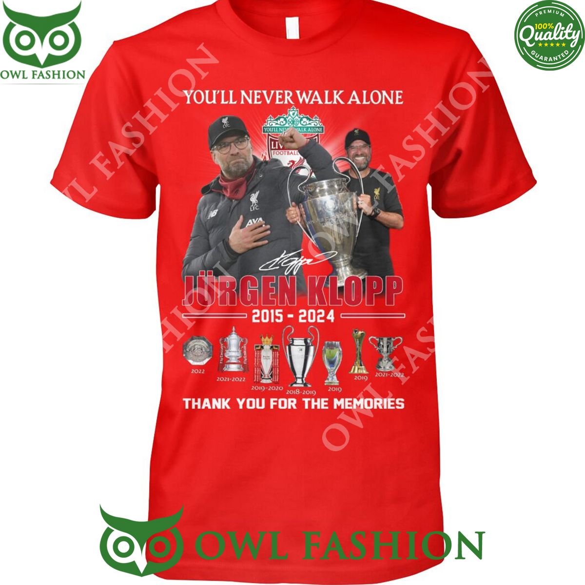 Jurgen Klopp You never walk alone Legend Coach of - Adult & Kids T-Shirts, Sweatshirts & Hoodies apparel design preview 1