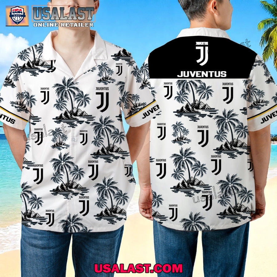 Juventus FC Summer Hawaiian Outfit 2025 - Adult & Kids T-Shirts, Sweatshirts & Hoodies apparel design preview 1