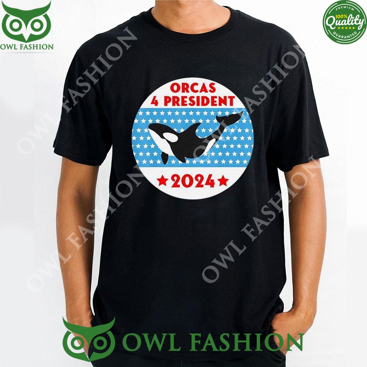 2024 Orcas 4 President Whale - Adult & Kids T-Shirts, Sweatshirts & Hoodies apparel design preview 1