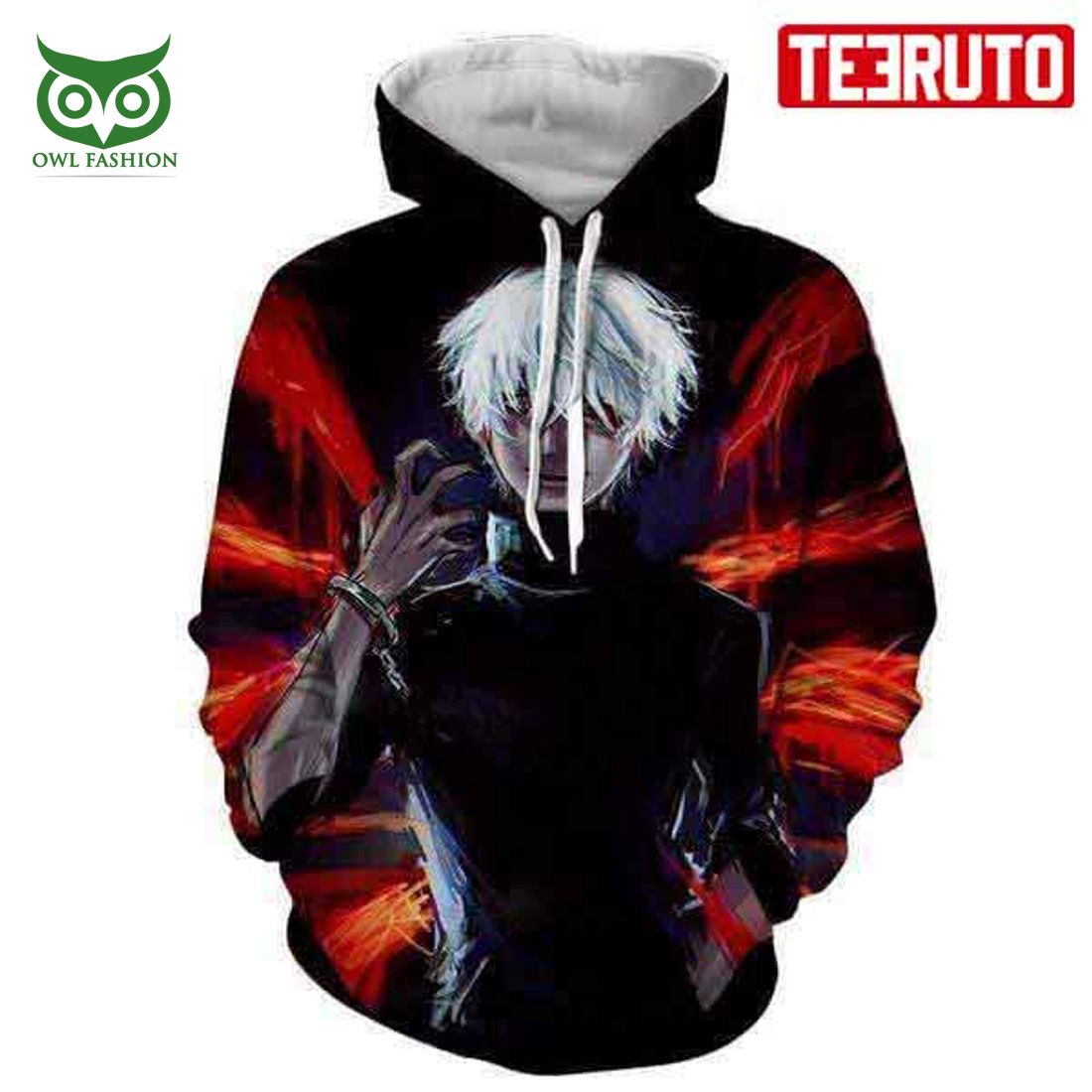 Kakuja Ken Kaneki Tokyo Ghoul Cool Anime HD 3D AOP - Adult & Kids T-Shirts, Sweatshirts & Hoodies apparel design preview 1