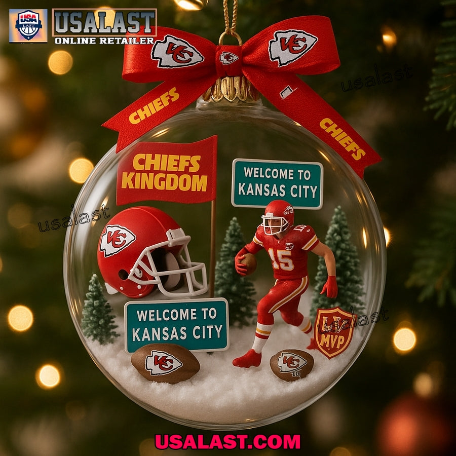 Kansas City Chiefs Clear Plastic Ball Christmas - Adult & Kids T-Shirts, Sweatshirts & Hoodies apparel design preview 1