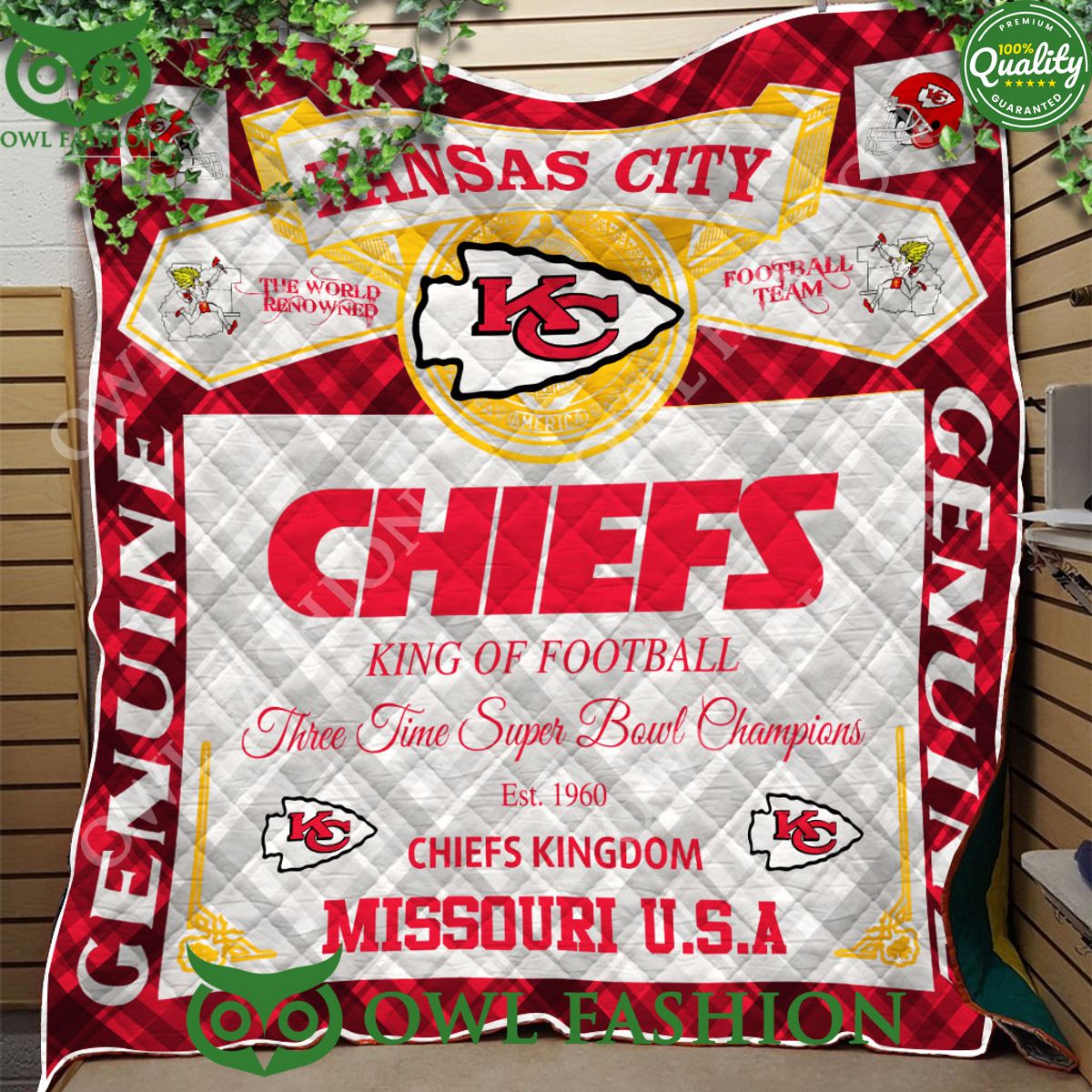 Kansas City Chiefs Kingdom Missouri USA King Of - Adult & Kids T-Shirts, Sweatshirts & Hoodies apparel design preview 1