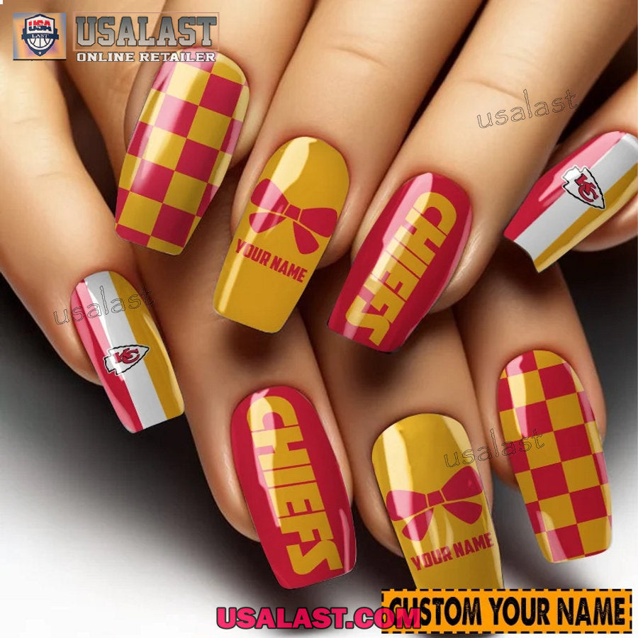 Kansas City Chiefs Women Custom Nails Set - Adult & Kids T-Shirts, Sweatshirts & Hoodies apparel design preview 1