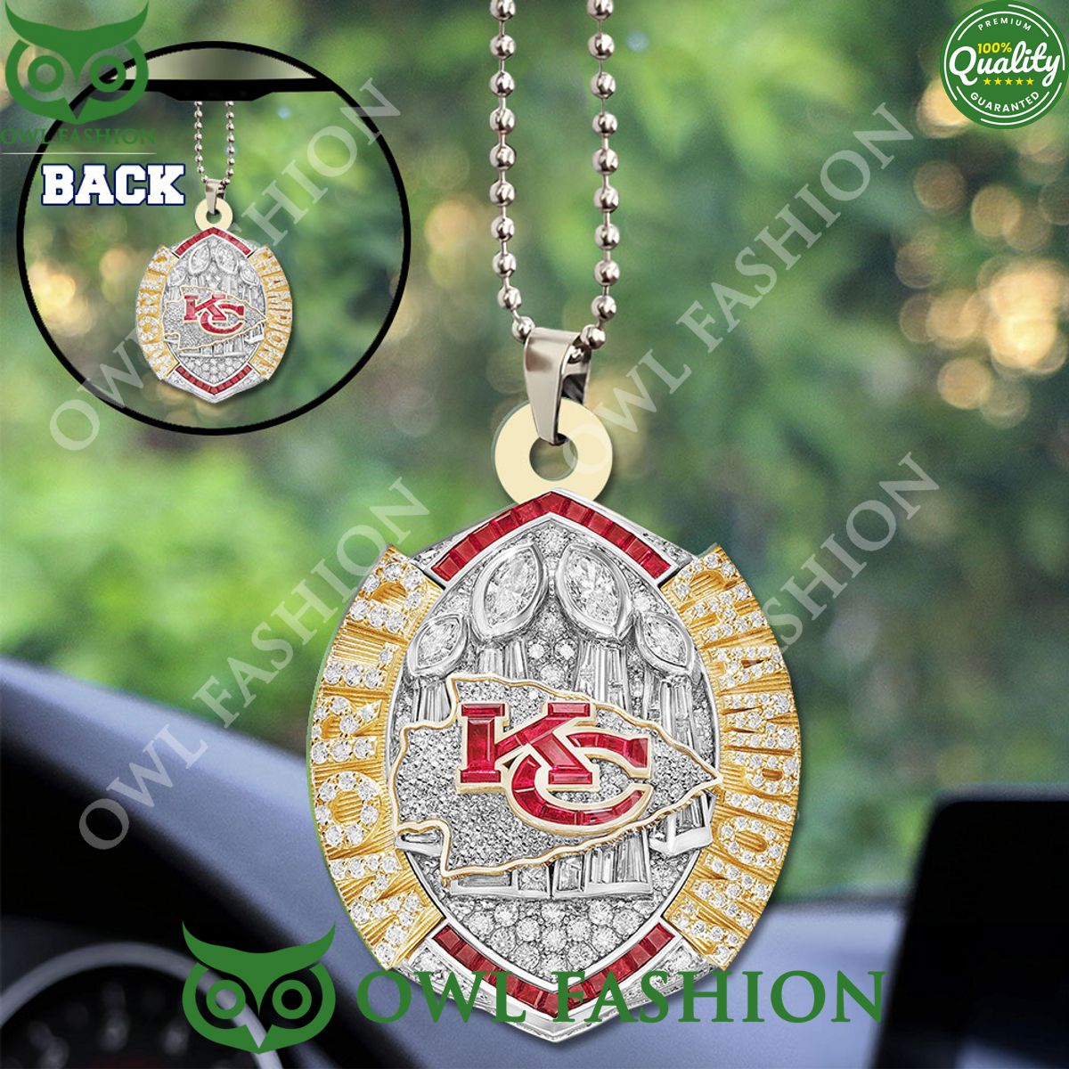 Kansas City Chiefs World Champion Limited Acrylic Car - Adult & Kids T-Shirts, Sweatshirts & Hoodies apparel design preview 1