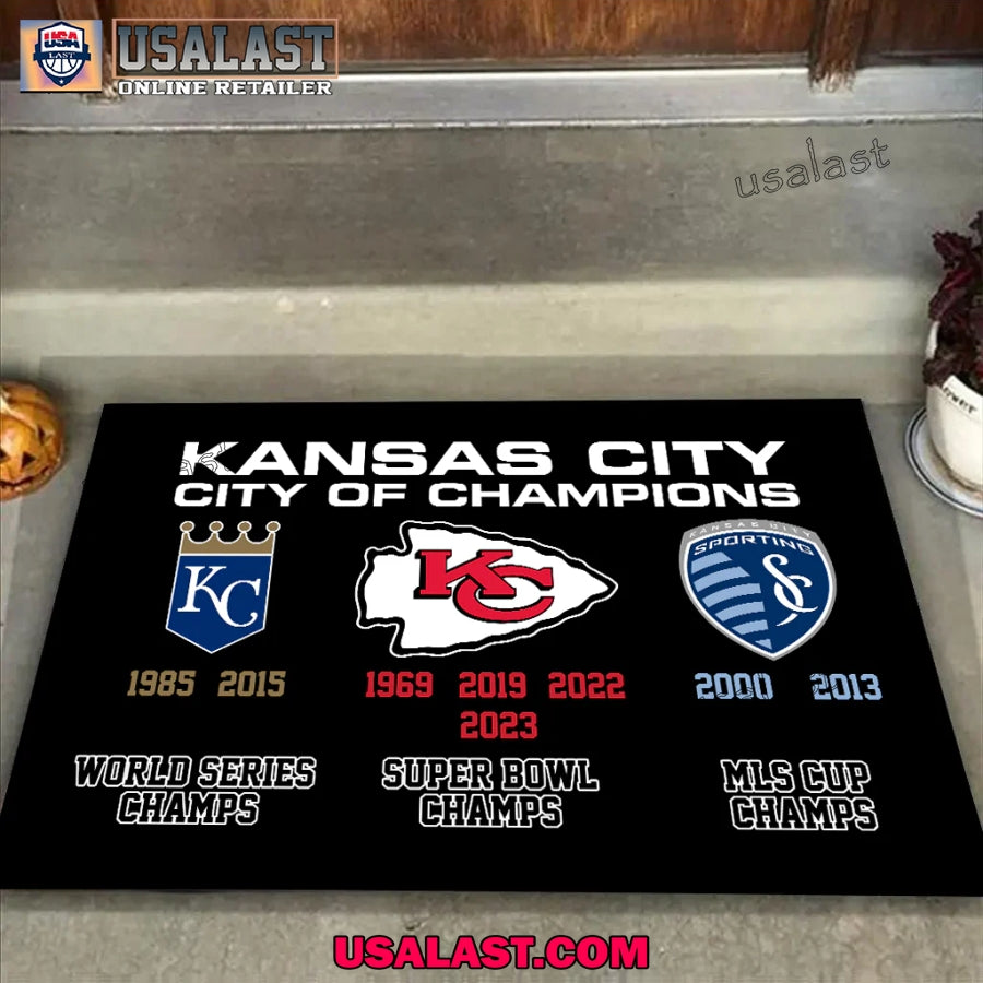 Kansas City of Champions Doormat - Adult & Kids T-Shirts, Sweatshirts & Hoodies apparel design preview 1