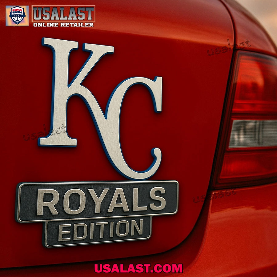 Kansas City Royals Car Emblem Custom 3D Badge - Adult & Kids T-Shirts, Sweatshirts & Hoodies apparel design preview 1