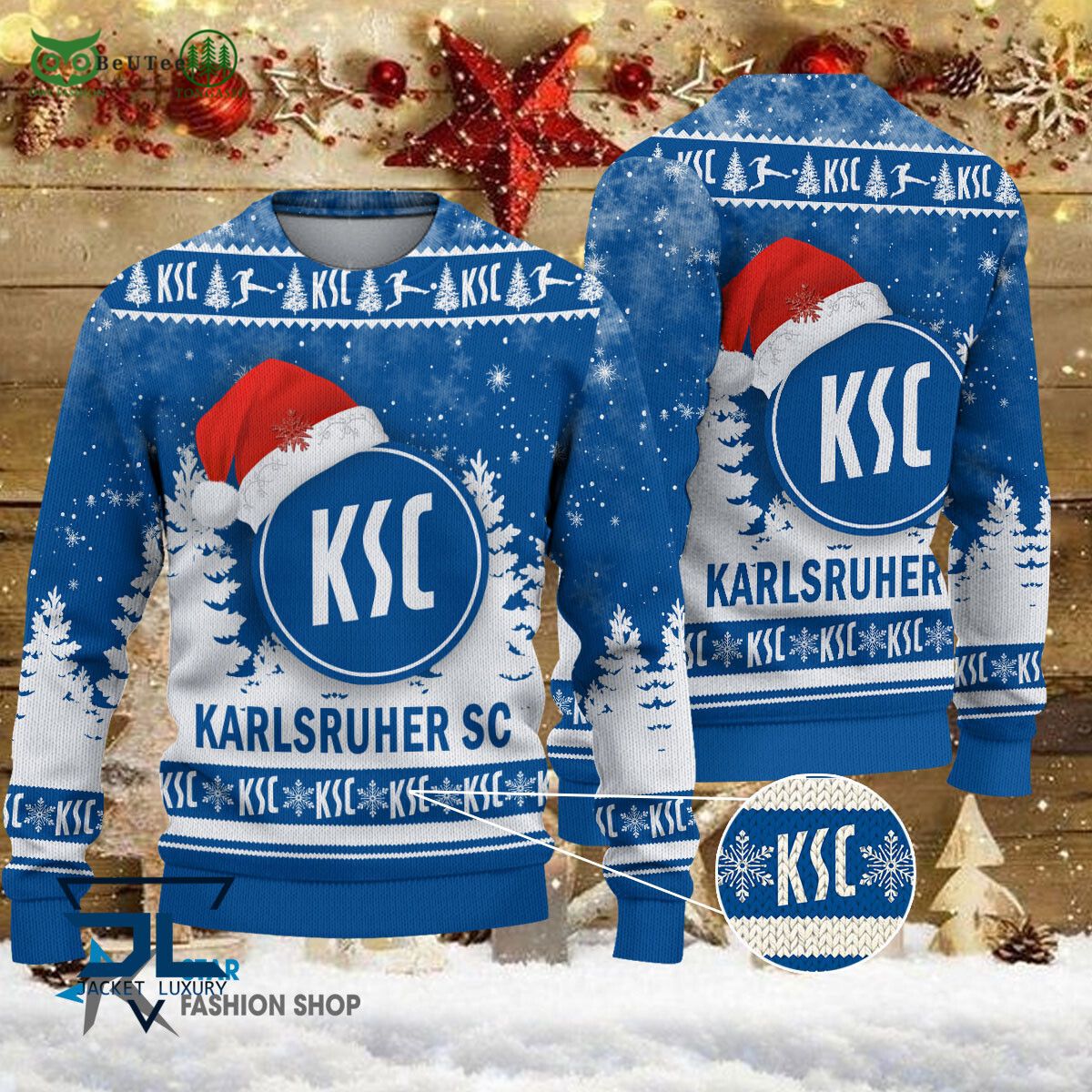 Karlsruher SC Bundesliga Germany League Ugly Sweater - Adult & Kids T-Shirts, Sweatshirts & Hoodies apparel design preview 1
