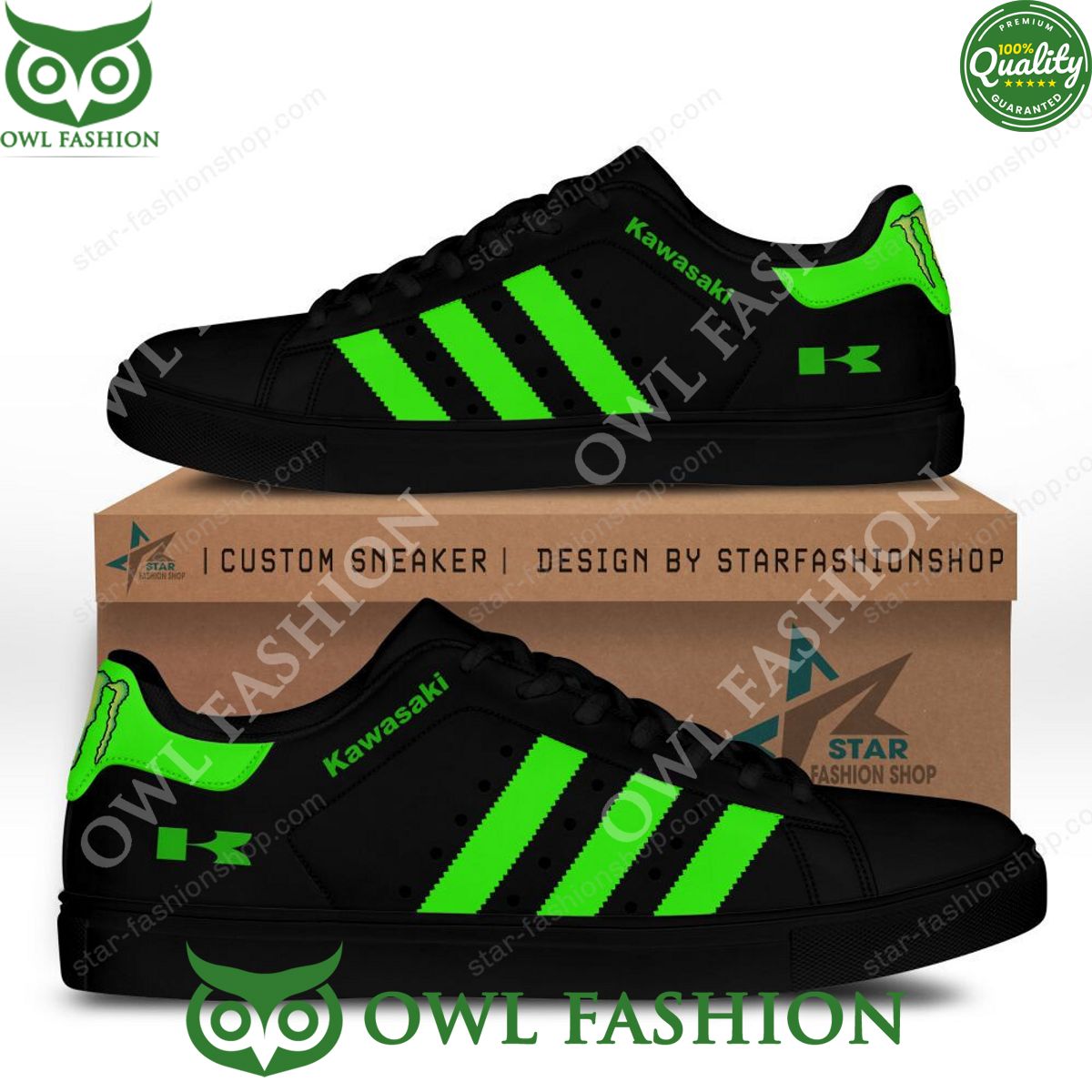 Kawasaki Black Stan Smith Shoes Japanese Brand - Adult & Kids T-Shirts, Sweatshirts & Hoodies apparel design preview 1