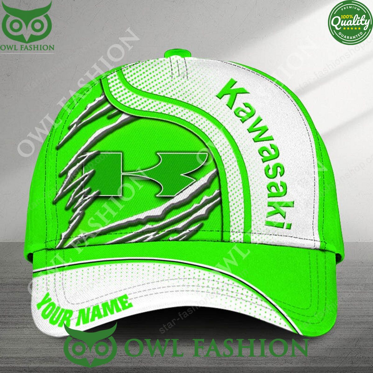 Kawasaki Motorcycles Custom Name Printed Cap - Adult & Kids T-Shirts, Sweatshirts & Hoodies apparel design preview 1