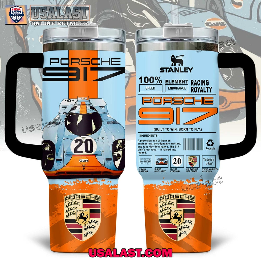 Porsche 917 Racing Royalty 40oz Tumbler Cup - Adult & Kids T-Shirts, Sweatshirts & Hoodies apparel design preview 1