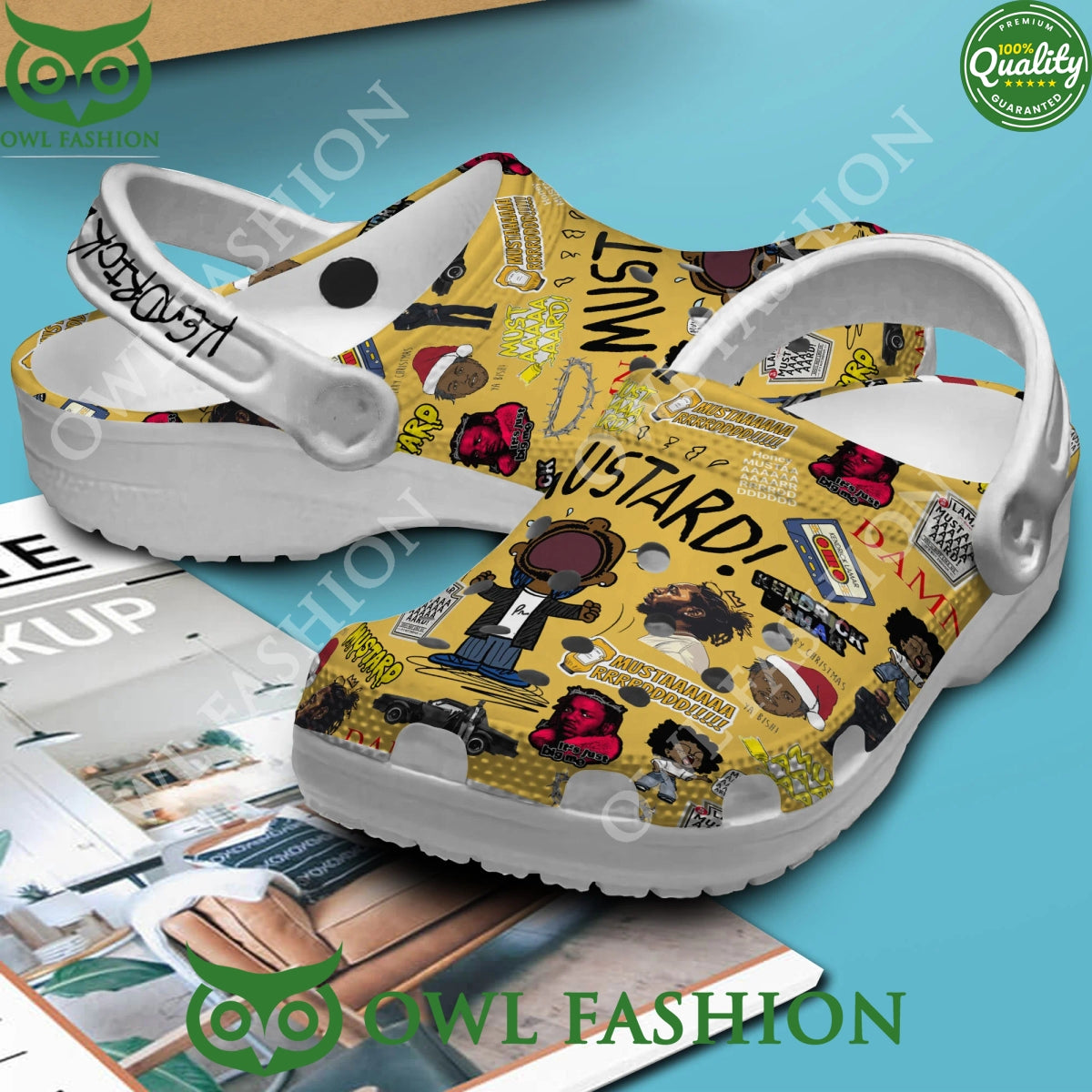 Kendrick Lamar American Rapper Logo Yellow Crocs - Adult & Kids T-Shirts, Sweatshirts & Hoodies apparel design preview 1