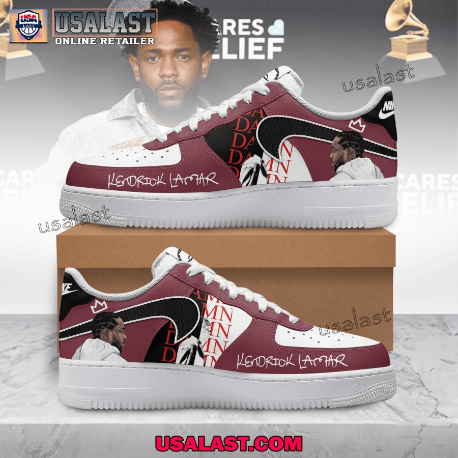Kendrick Lamar Custom Grey Air Force Shoes - Adult & Kids T-Shirts, Sweatshirts & Hoodies apparel design preview 1