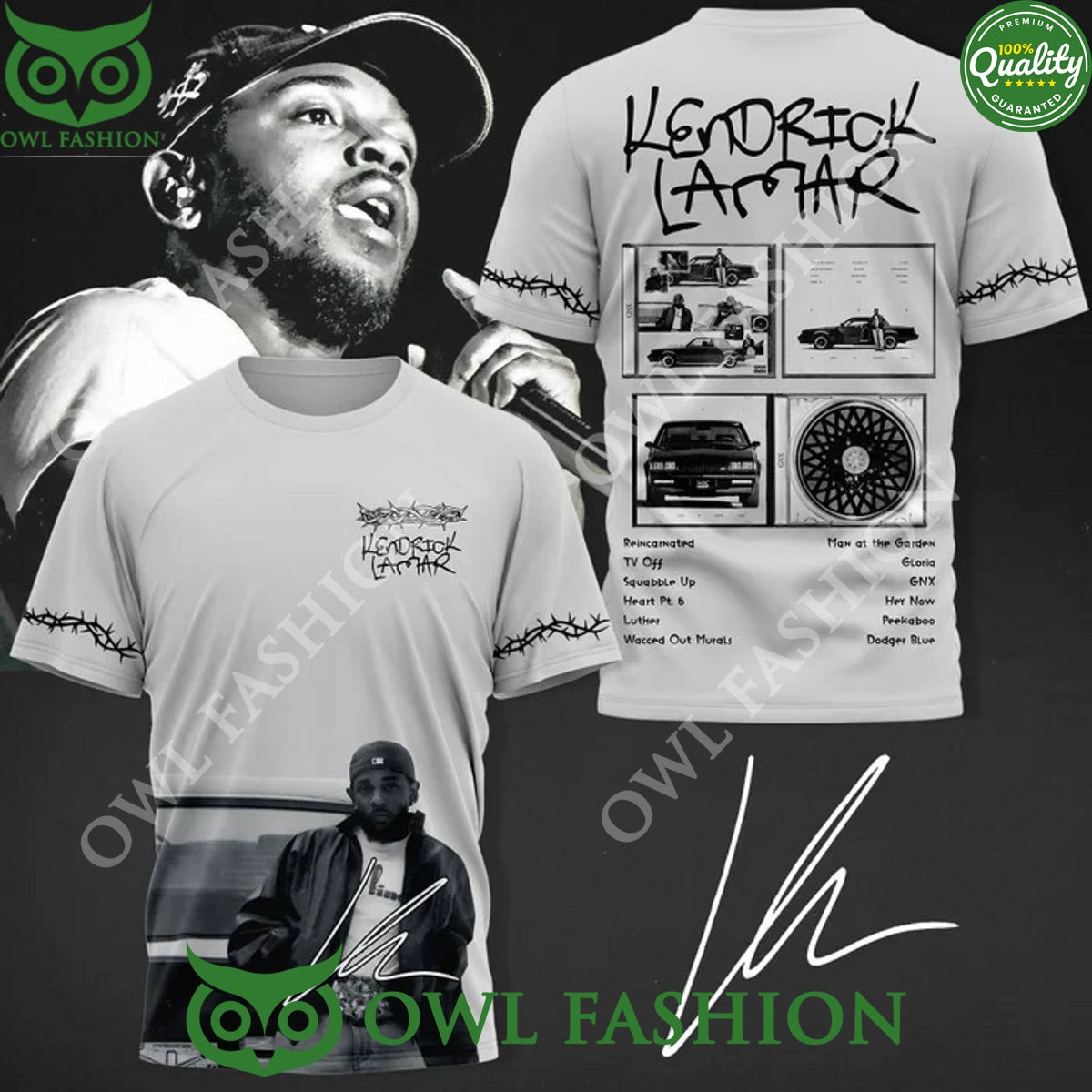 Kendrick Lamar rapper and songwriter limited - Adult & Kids T-Shirts, Sweatshirts & Hoodies apparel design preview 1