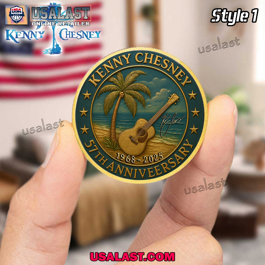 Kenny Chesney 57th Anniversary Commemorative Coin - Adult & Kids T-Shirts, Sweatshirts & Hoodies apparel design preview 1