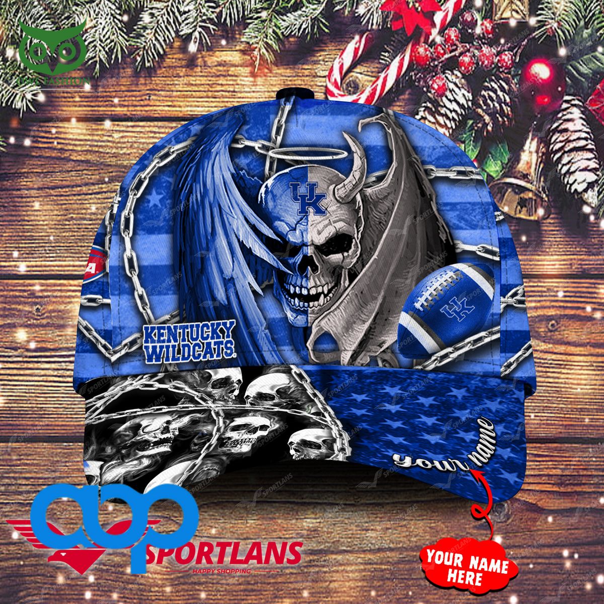 Kentucky Wildcats Trend 2023 NCAA Skull Personalized - Adult & Kids T-Shirts, Sweatshirts & Hoodies apparel design preview 1