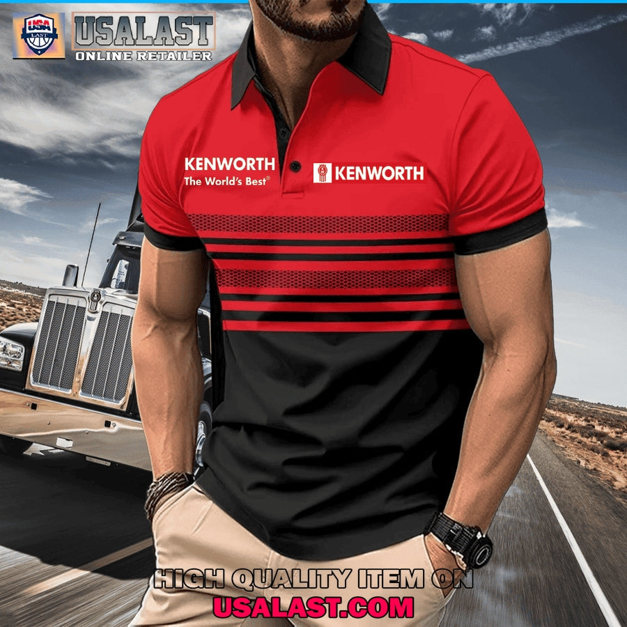 Kenworth Custom Name Zipper Men Polo - Adult & Kids T-Shirts, Sweatshirts & Hoodies apparel design preview 1
