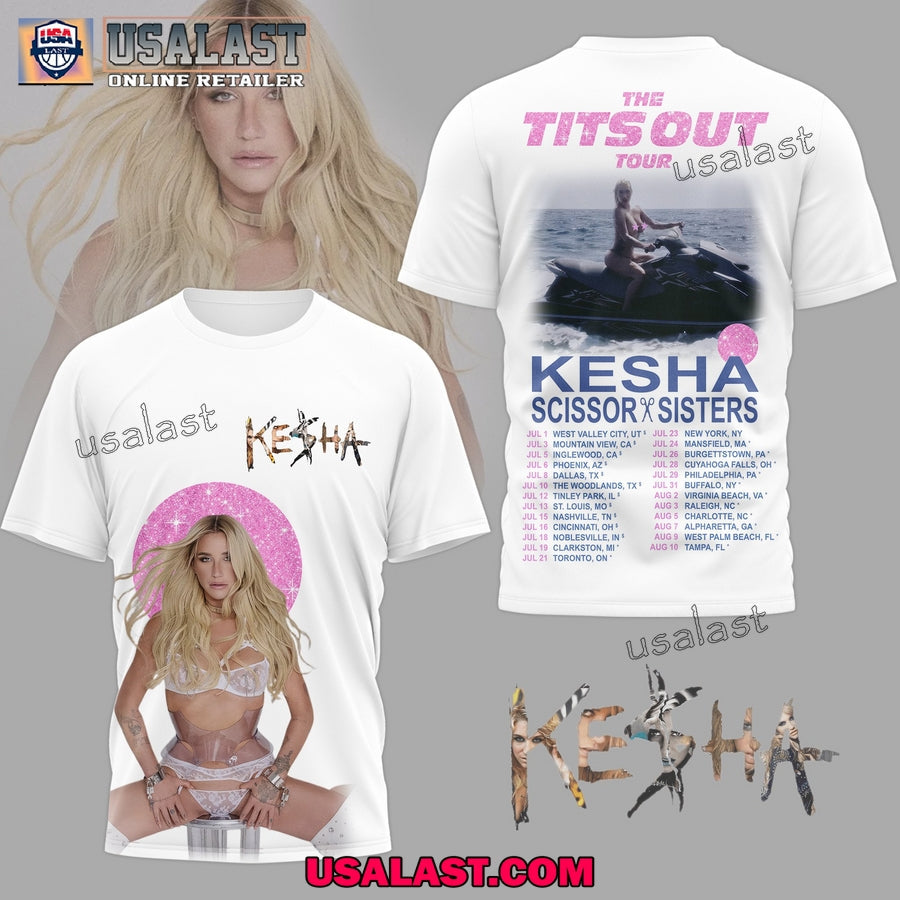 Kesha The Tits Out Tour 3D - Adult & Kids T-Shirts, Sweatshirts & Hoodies apparel design preview 1
