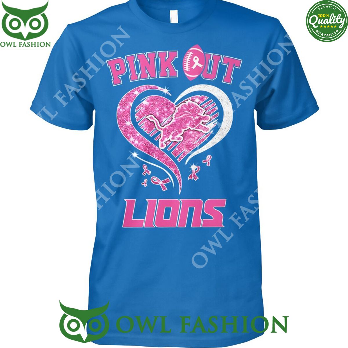Pink out Lions Autism heart - Adult & Kids T-Shirts, Sweatshirts & Hoodies apparel design preview 1