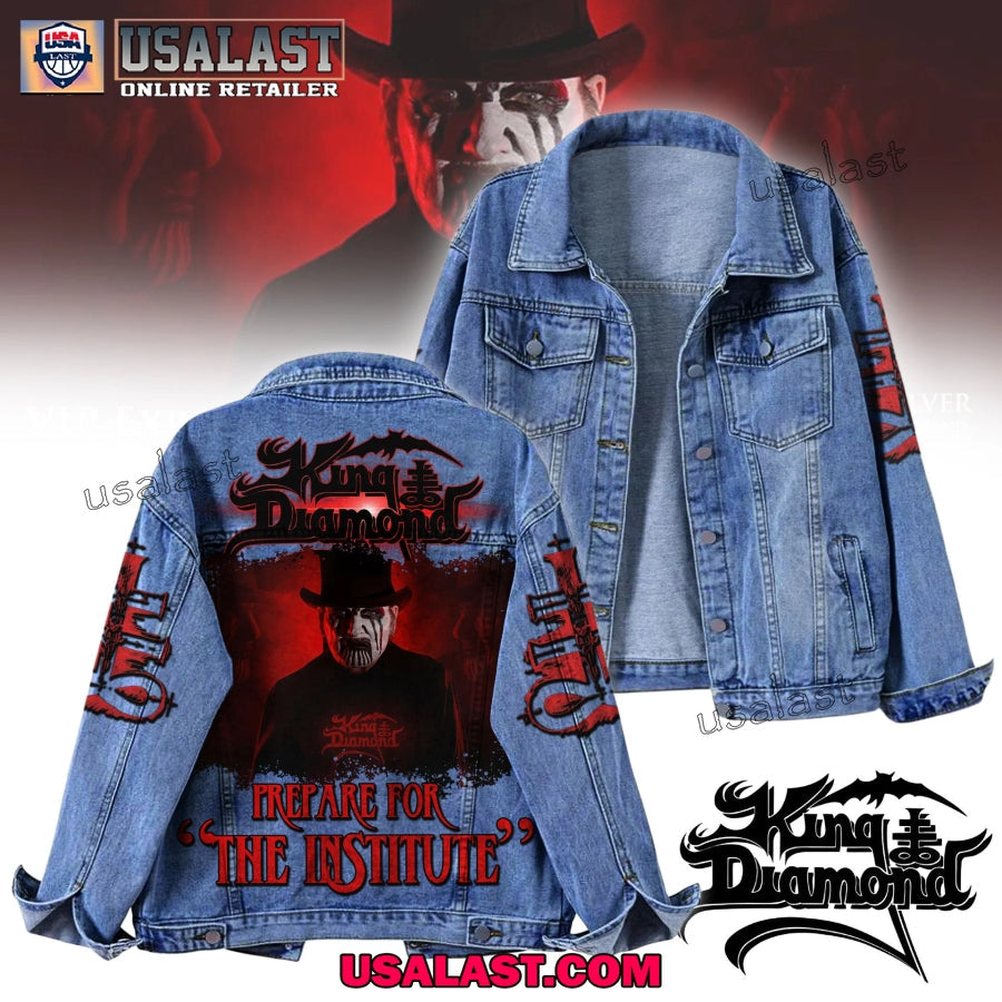 King Diamond Prepare For The Institute Denim Jacket - Adult & Kids T-Shirts, Sweatshirts & Hoodies apparel design preview 1