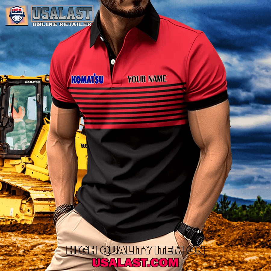Komatsu Custom Name Men Polo - Adult & Kids T-Shirts, Sweatshirts & Hoodies apparel design preview 1