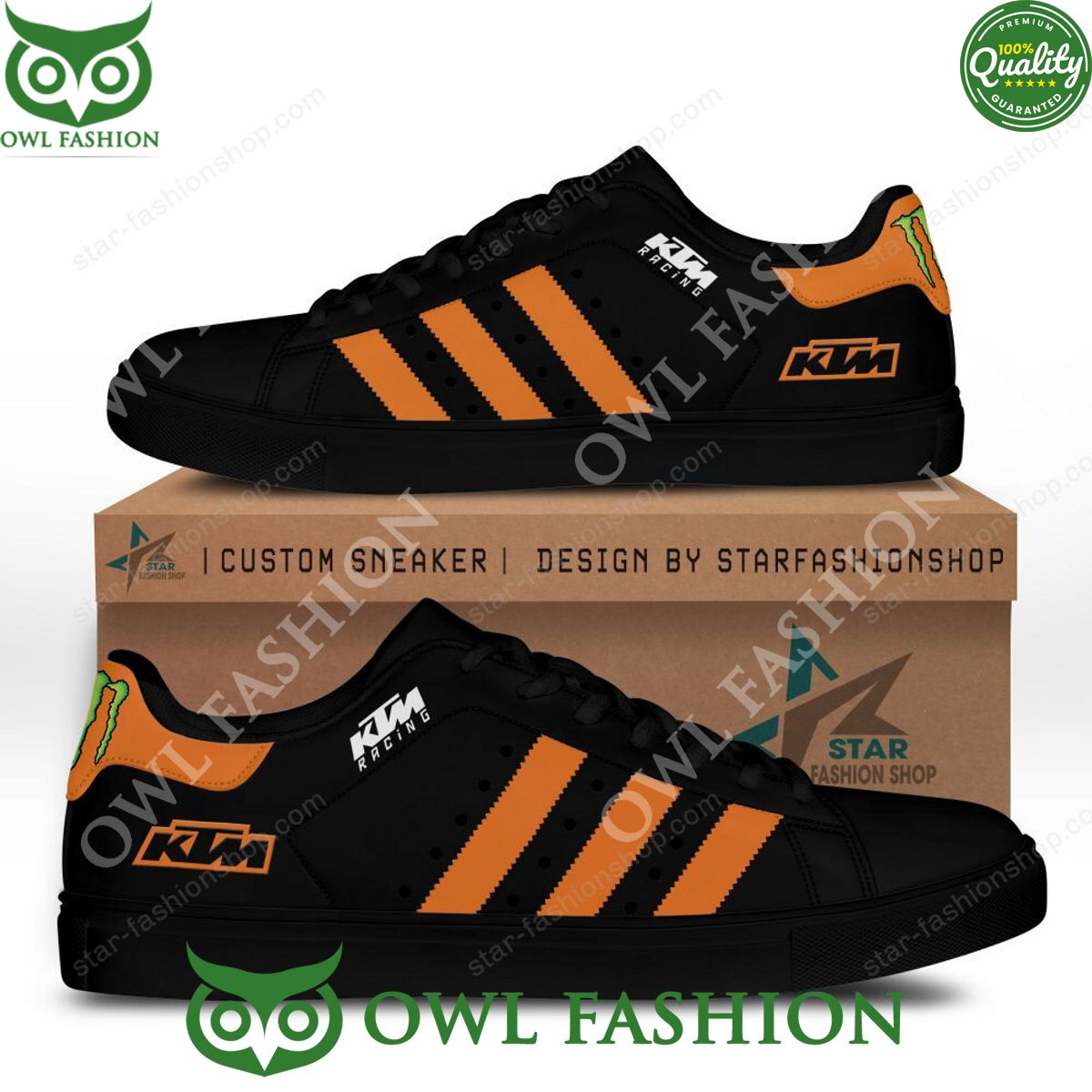 KTM Racing Black New Design Stan Smith Shoes - Adult & Kids T-Shirts, Sweatshirts & Hoodies apparel design preview 1