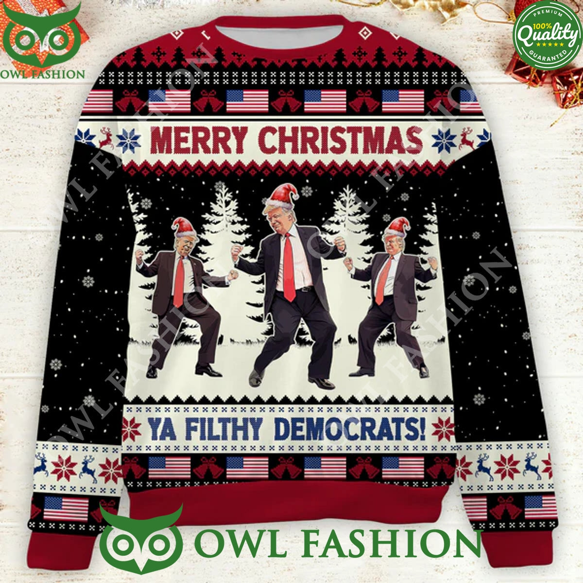 Wish a Filthy Democrats with Trump signature dance - Adult & Kids T-Shirts, Sweatshirts & Hoodies apparel design preview 1
