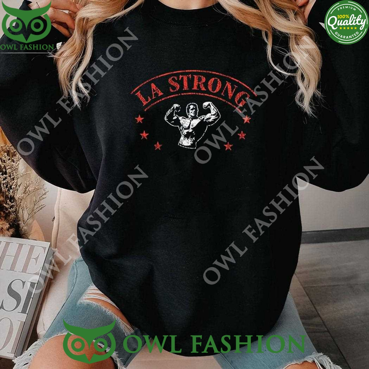 LA Strong Stars Black 2025 - Adult & Kids T-Shirts, Sweatshirts & Hoodies apparel design preview 1