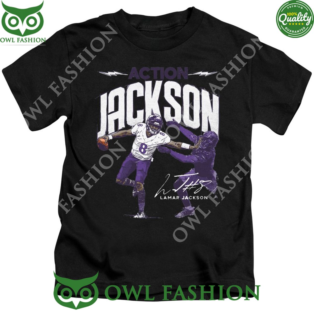 Lamar Jackson Play Action Advantage - Adult & Kids T-Shirts, Sweatshirts & Hoodies apparel design preview 1