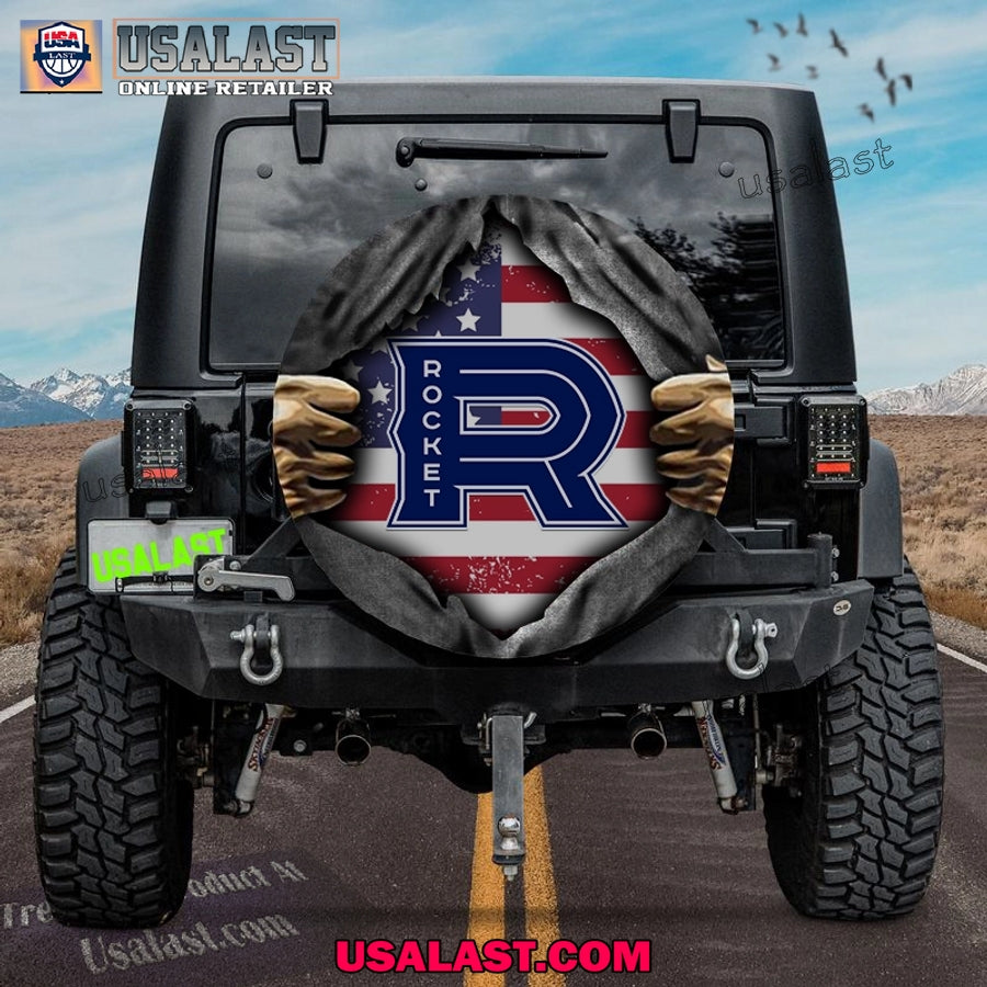 Laval Rocket AHL American Flag Spare Tire Cover - Adult & Kids T-Shirts, Sweatshirts & Hoodies apparel design preview 1